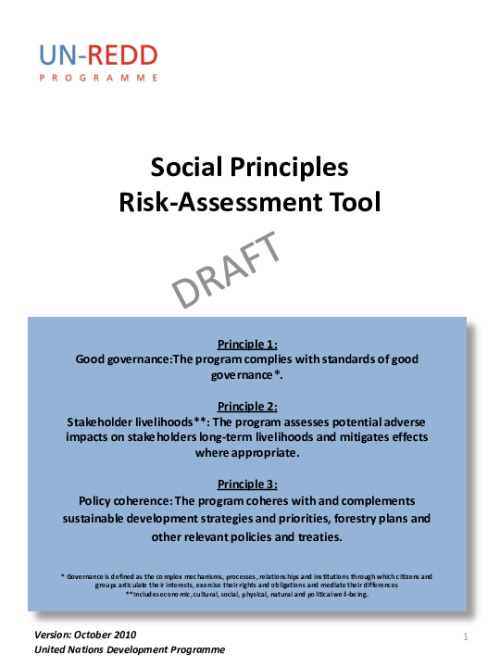 Social Principles Risk Assessment Tool - working draft 23 Oct (Nov 9 ...