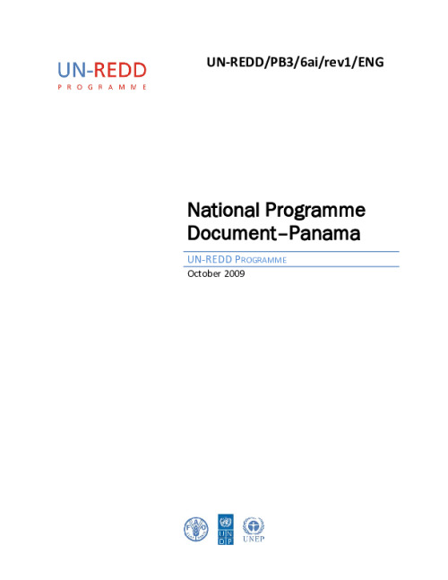 UN-REDD/PB3/6ai/rev1 Draft National Programme Document - Panama ...
