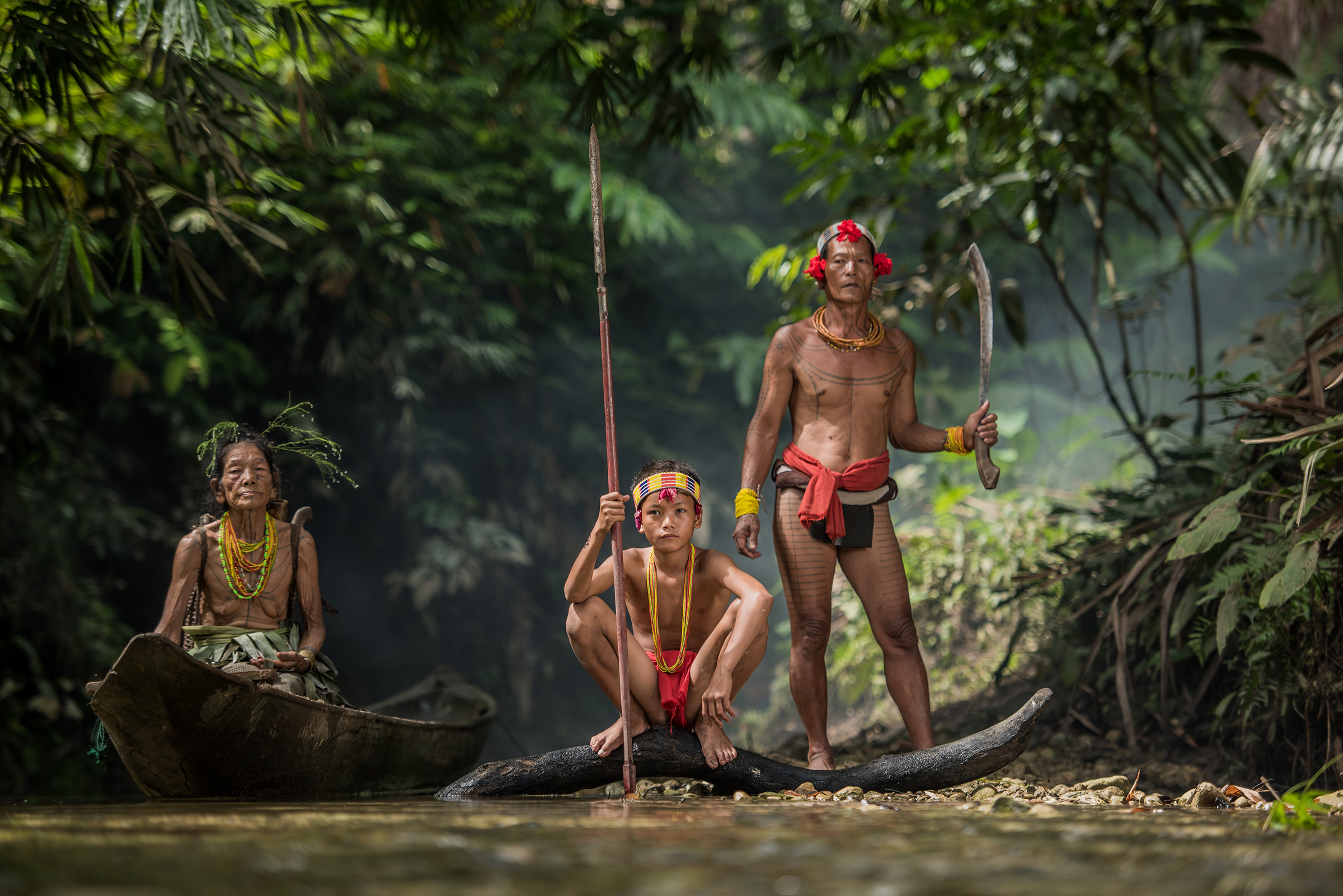 Fishing of Mentawai.The Indigenous inhabitants ethnic of the islands in Muara Siberut are also known as the Mentawai people. West Sumatra, Siberut island, Indonesia.