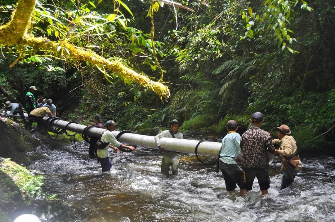 Micro Hydro Development in Alam Village Forest in Semendo, South Sumatra Province. (@ HaKI, Hafid)