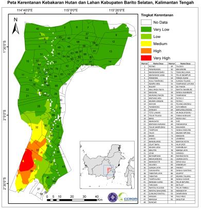 FRS Vulnerability Map of Barito Selatan (data from 2002-2015)